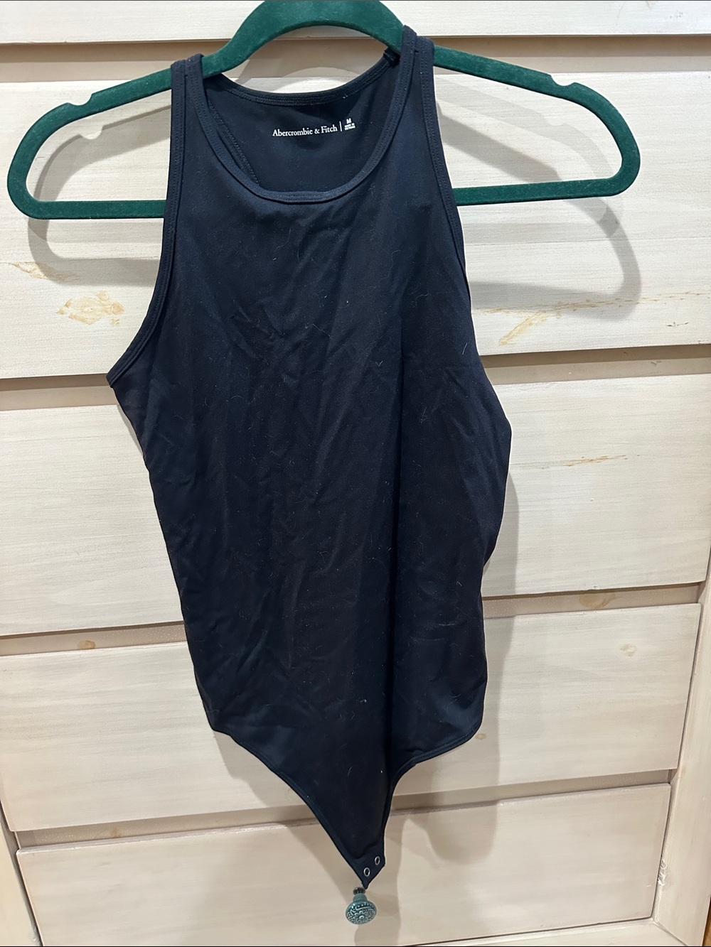 Abercrombie & Fitch Black Scoop Neck Tank Bodysuit